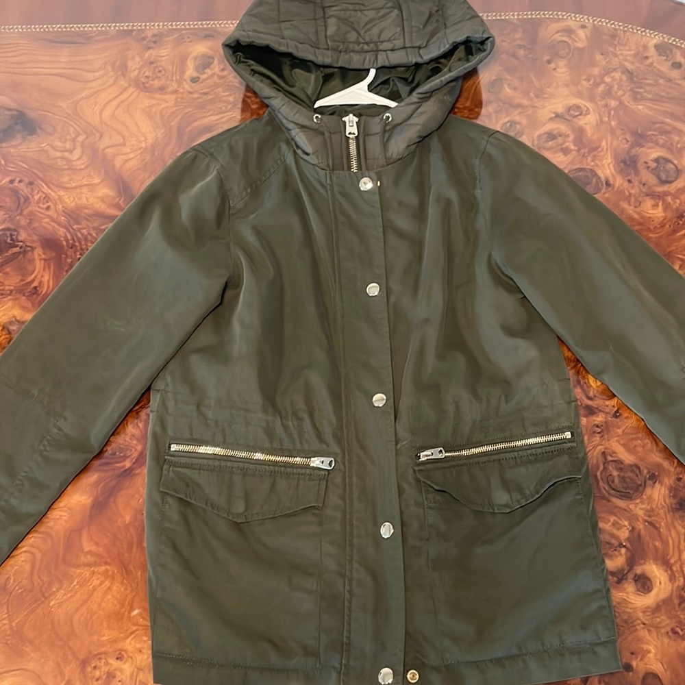 Olive green coat size small